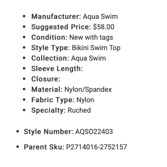 Aqua Swim Twisted Halter Bikini Top New With Tags size XL - Picture 5 of 7